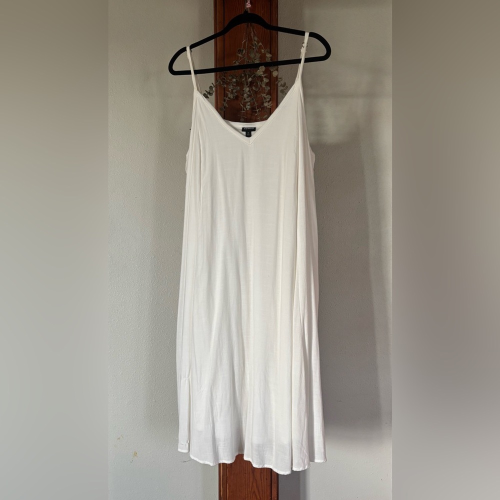 Torrid Cream V-Neck Flowy Dress
